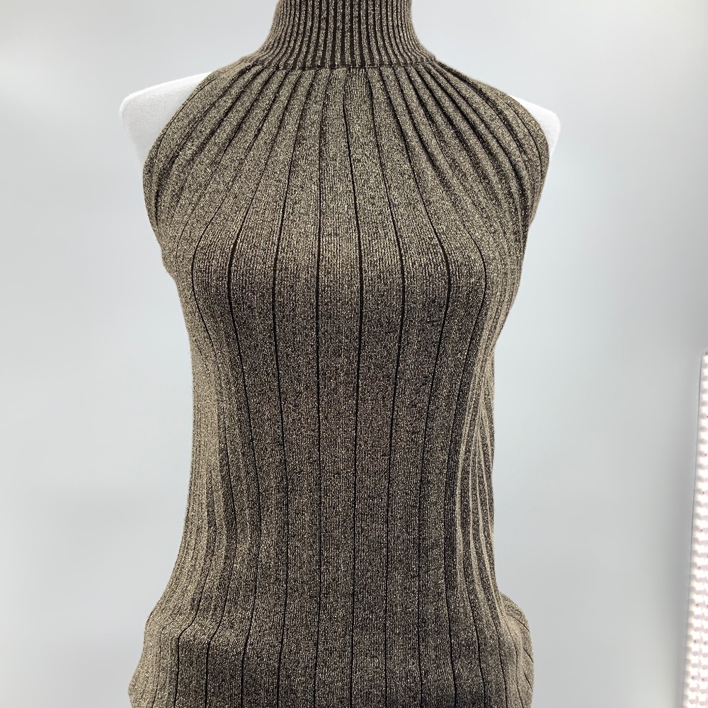 Spaghetti shimmer tunic sweater